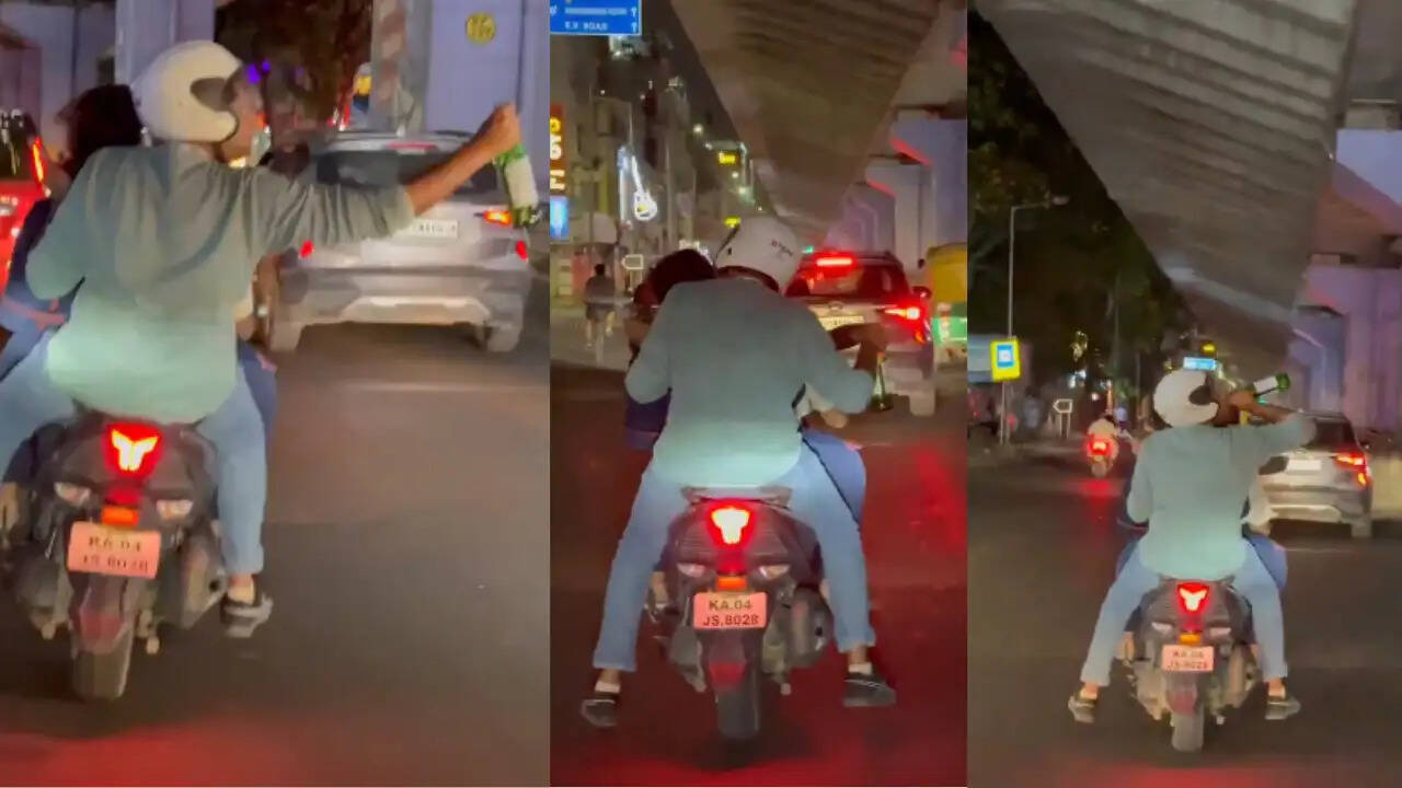 बेंगलुरु में डॉक्टरों की लापरवाही: स्कूटी पर शराब पीते हुए वीडियो वायरल