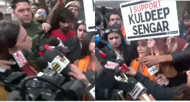 उन्नाव रेप केस में प्रदर्शन: पीड़िता के समर्थन में जुटे लोग