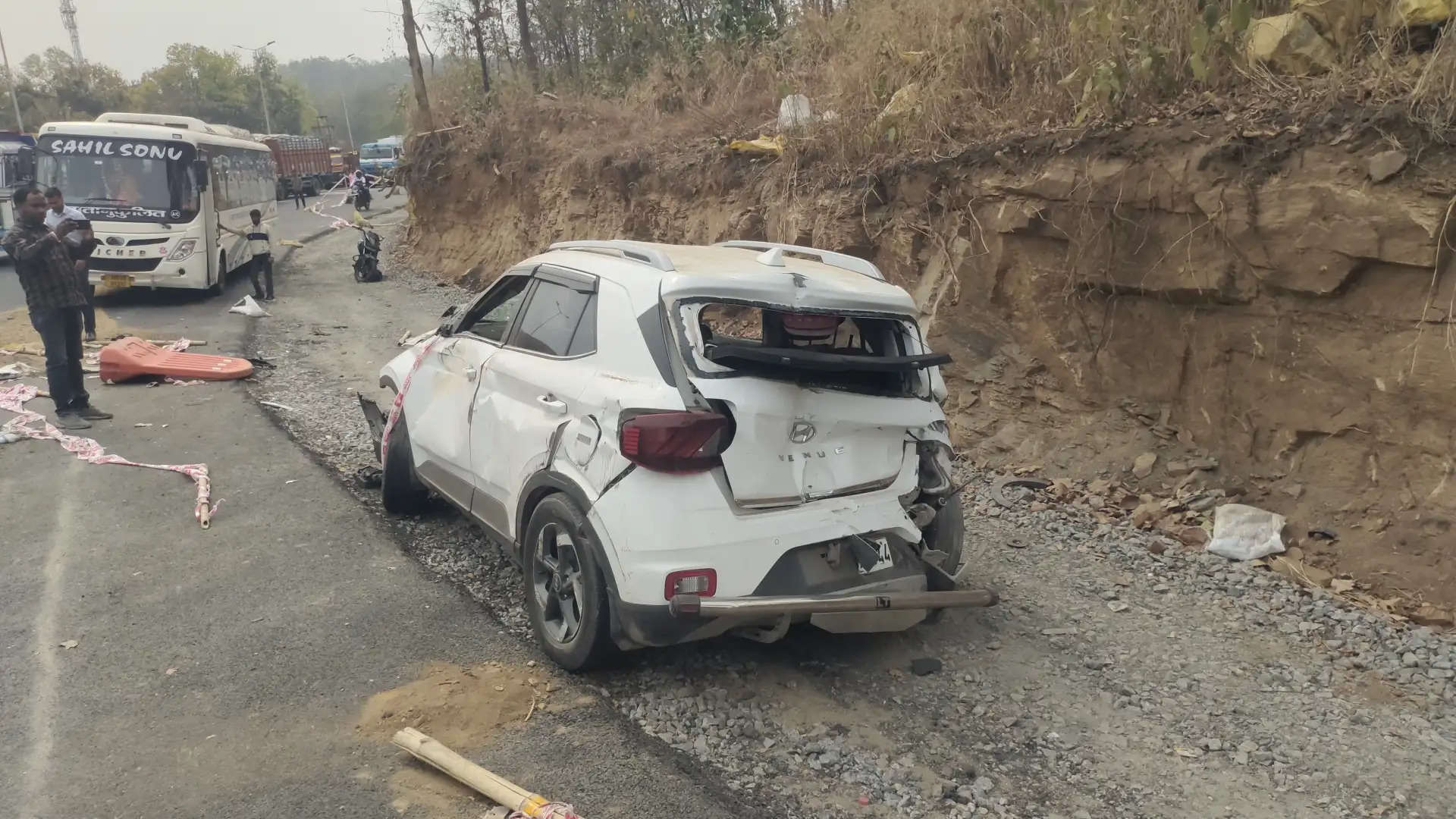 ट्रेलर का ब्रेक फेल, दुर्घटना में चालक की मौत