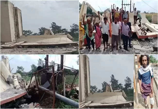 यूपी में जल जीवन मिशन योजना में भ्रष्टाचार का मामला: टंकी गिरने से तीन घायल