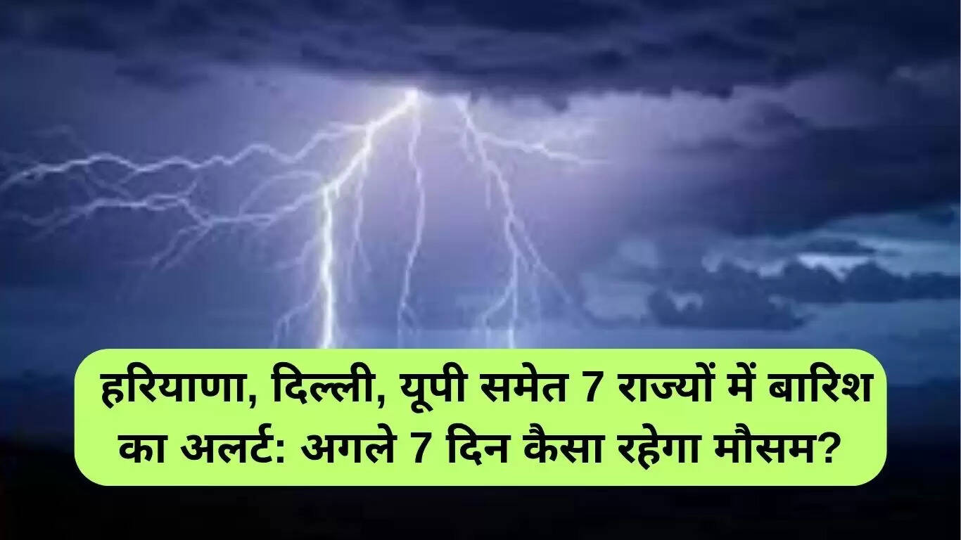 भारत में मौसम परिवर्तन: 7 राज्यों में बारिश का अलर्ट