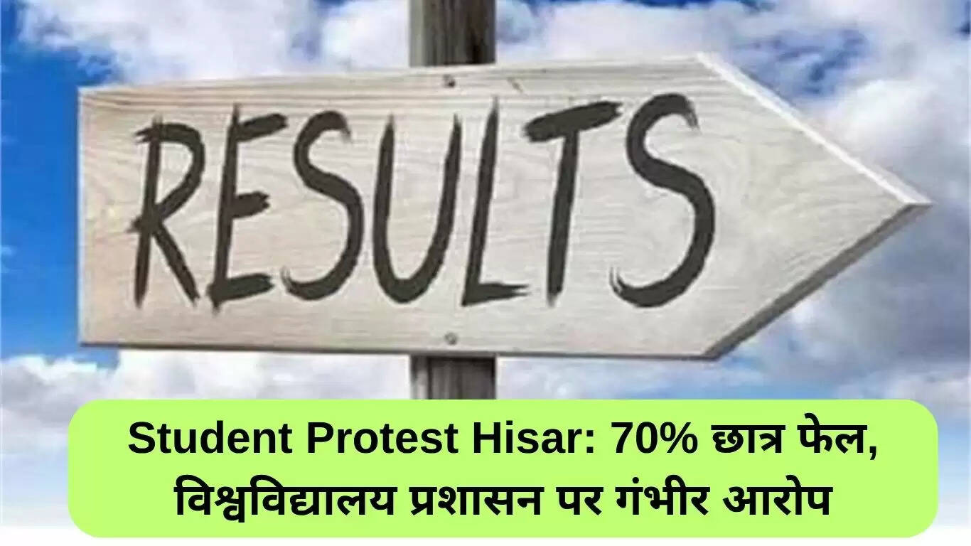छात्रों का आंदोलन हिसार: 70% फेल, विश्वविद्यालय प्रशासन पर गंभीर आरोप
