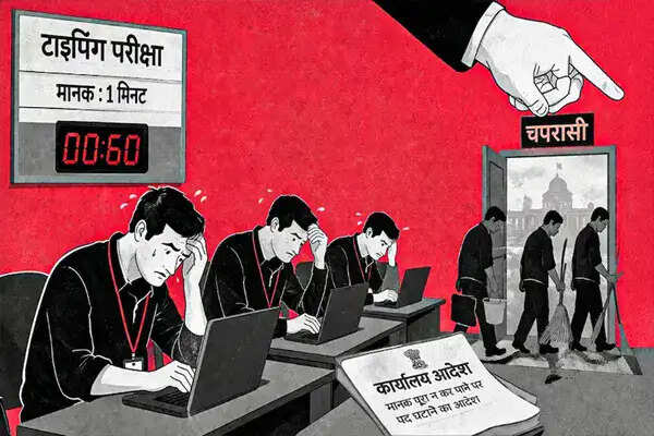 कानपुर में तीन कर्मचारियों की डिमोशन: टाइपिंग परीक्षा में असफलता का परिणाम