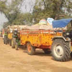 जुलाना मंडी में धान की रिकॉर्ड आवक, दो किलोमीटर लंबा जाम