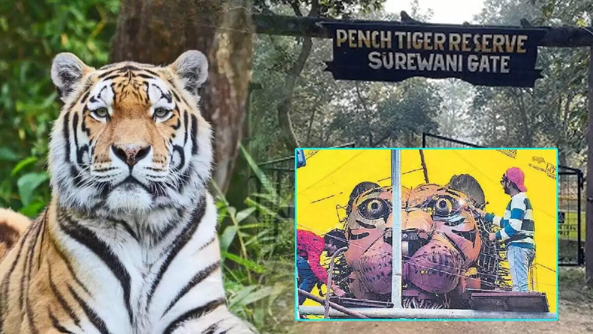 International Tiger Day 2025: मध्य प्रदेश में कचरे से बनी बाघ की अद्भुत मूर्ति