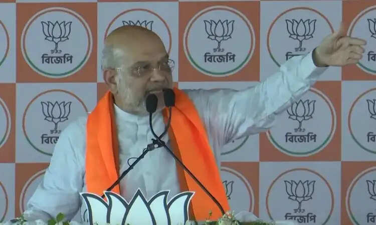 अमित शाह का पश्चिम बंगाल चुनावों में टीएमसी और कांग्रेस पर हमला
