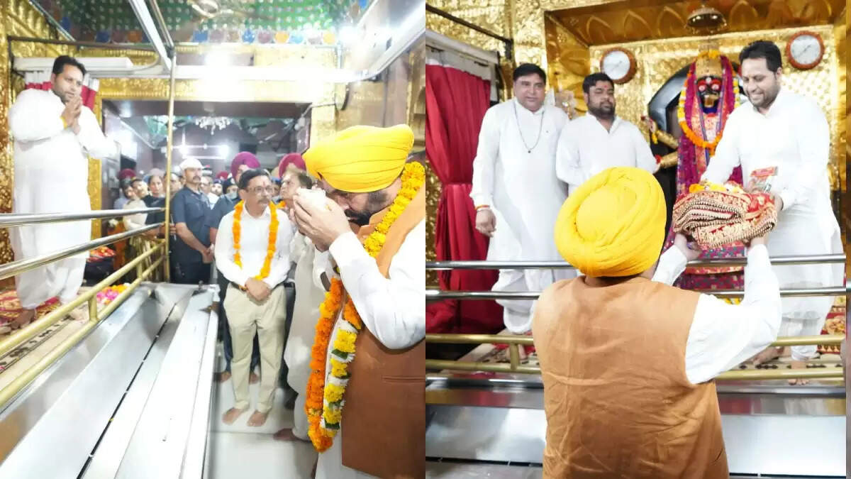 मुख्यमंत्री भगवंत मान ने श्री काली माता मंदिर में माथा टेका और राज्य की प्रगति के लिए प्रार्थना की