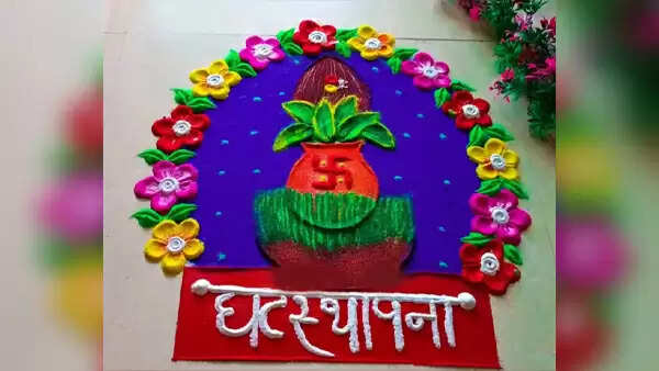 नवरात्रि पर रंगोली बनाने के अनोखे तरीके