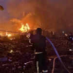 कीव में रूस-यूक्रेन युद्ध के दौरान मिसाइल और ड्रोन हमले