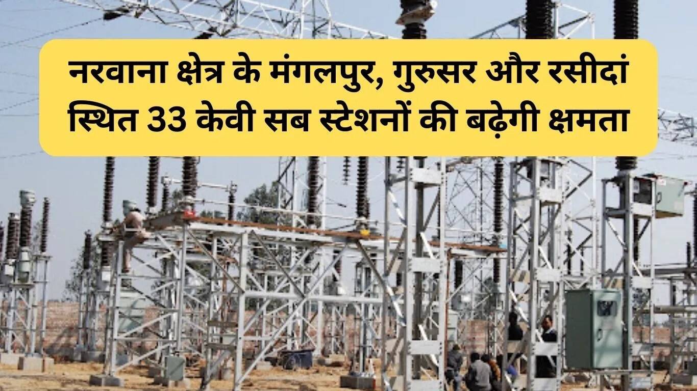 नरवाना क्षेत्र में बिजली सब स्टेशनों की क्षमता में वृद्धि
