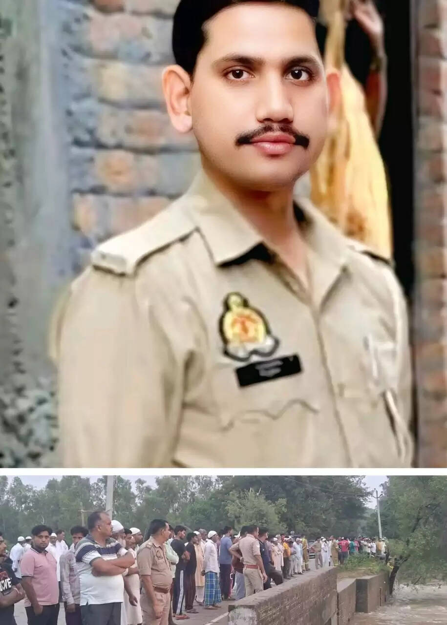 यूपी पुलिस के सिपाही की बाढ़ में बहने से खोजबीन जारी