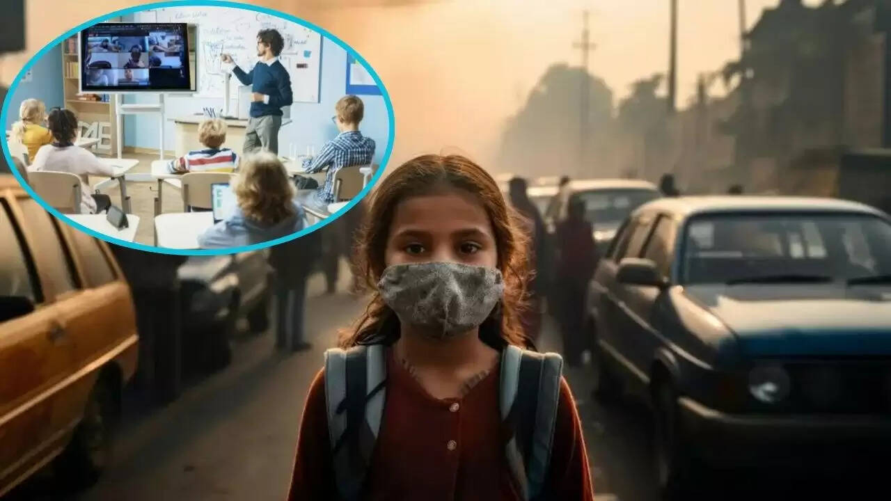 दिल्ली में वायु प्रदूषण के कारण स्कूलों में हाइब्रिड कक्षाएं शुरू