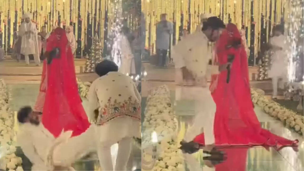 वेडिंग फोटोग्राफर की मजेदार गिरावट का वायरल वीडियो