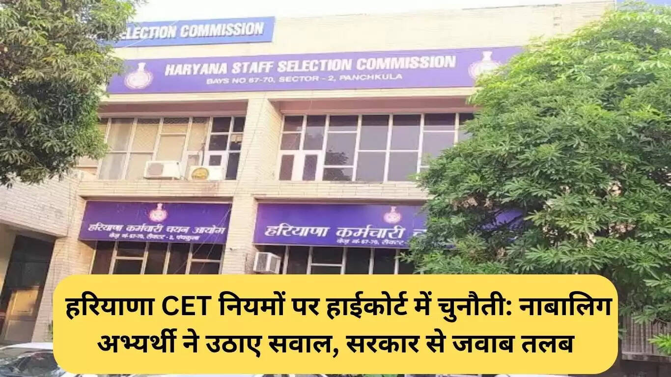 हरियाणा CET नियमों पर हाईकोर्ट में चुनौती: युवा अभ्यर्थी ने उठाए सवाल
