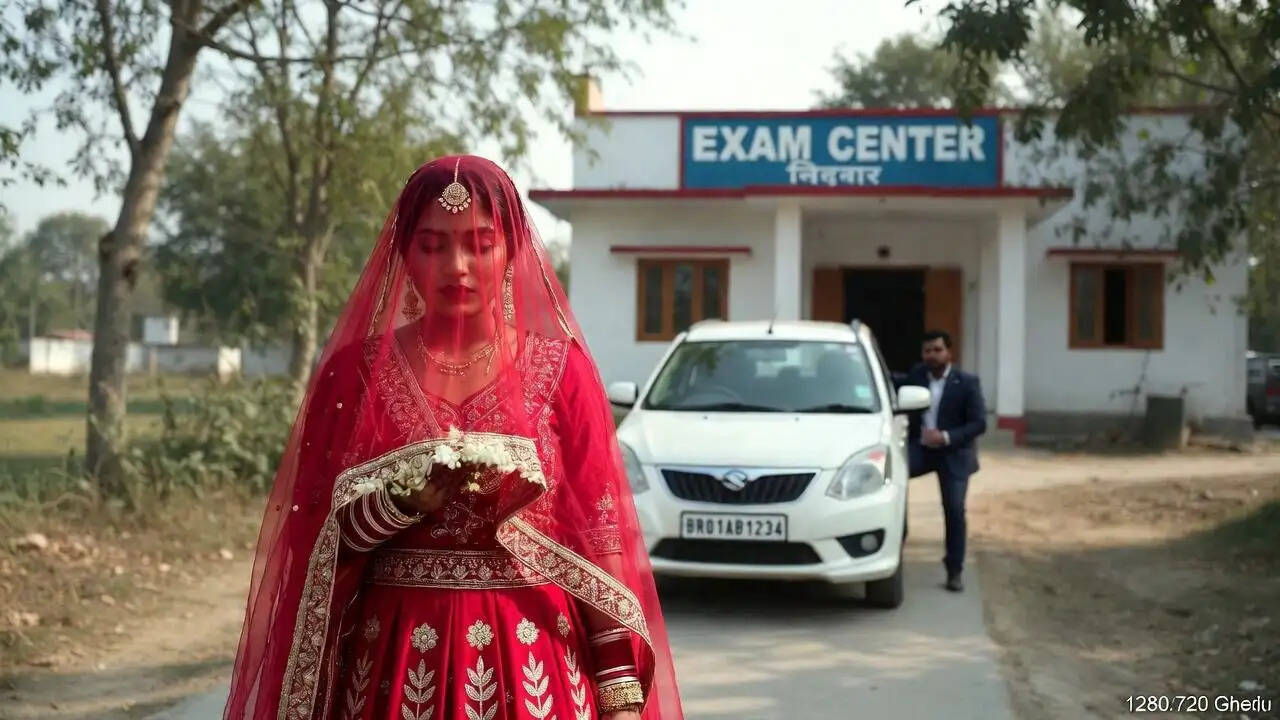 दुल्हन ने विदाई के बाद एग्जाम सेंटर पहुंचकर किया कमाल
