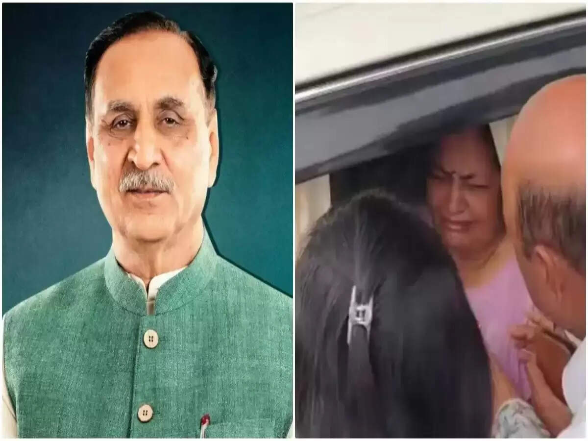 गुजरात के पूर्व मुख्यमंत्री विजय रूपाणी की पत्नी ने एयरपोर्ट पर शोक व्यक्त किया