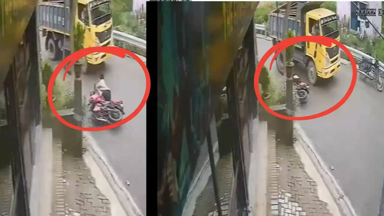 भीमताल में बाइक सवार की जान बचाने वाला वीडियो हुआ वायरल