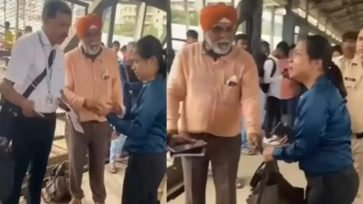 मुंबई लोकल ट्रेन में महिला का टिकट चेकिंग के दौरान हंगामा