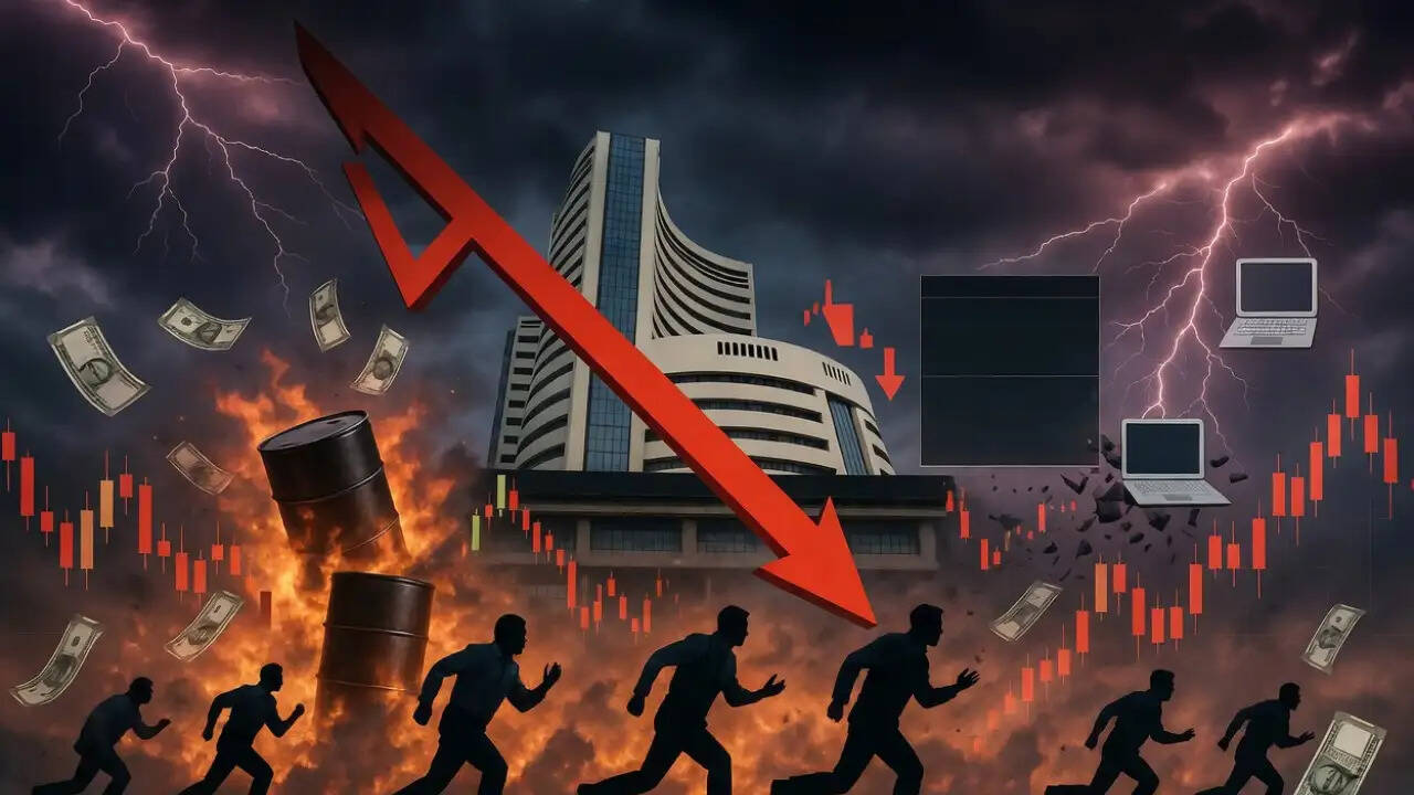 घरेलू शेयर बाजार में भारी गिरावट, सेंसेक्स और निफ्टी में गिरावट का सामना