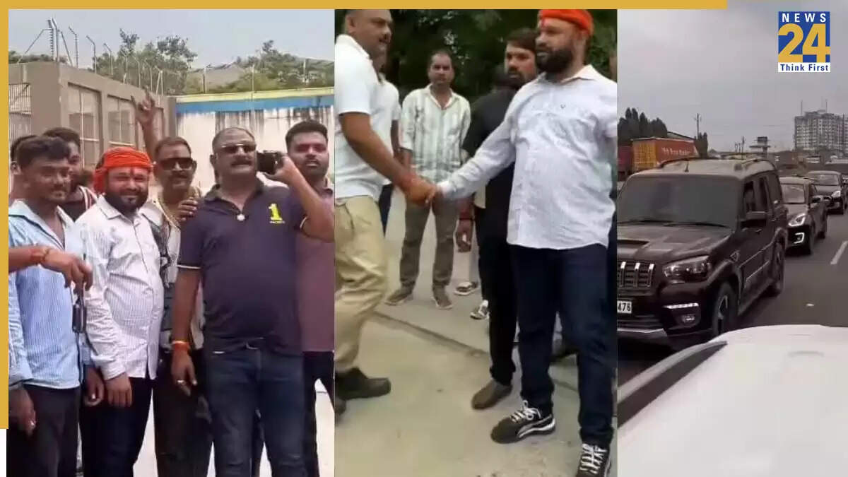 गुजरात में गैंगस्टर आशीष चिकना पांडे की जेल से रिहाई पर फिल्मी स्वागत