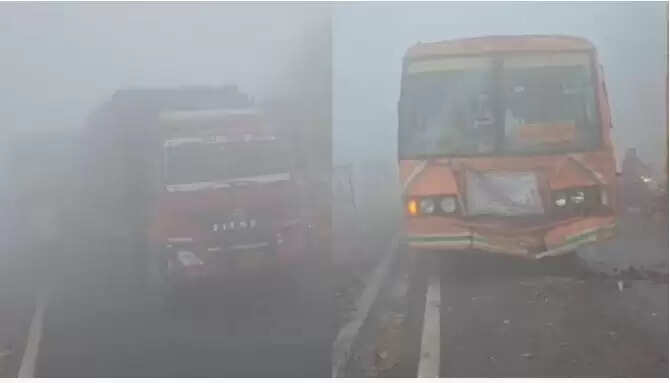 बरेली में कोहरे के कारण बड़ा सड़क हादसा, 24 लोग घायल