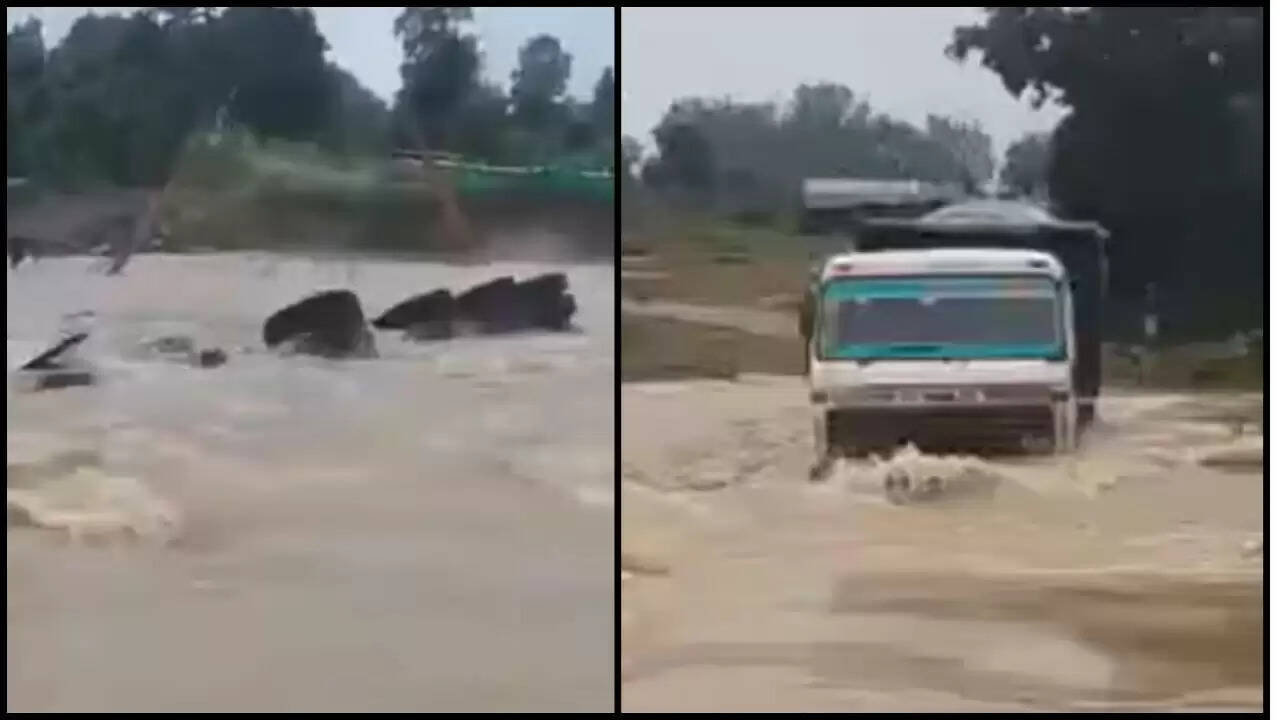 ओडिशा में बाढ़ के दौरान ट्रक का हादसा: चालक लापता, हेल्पर को बचाया गया