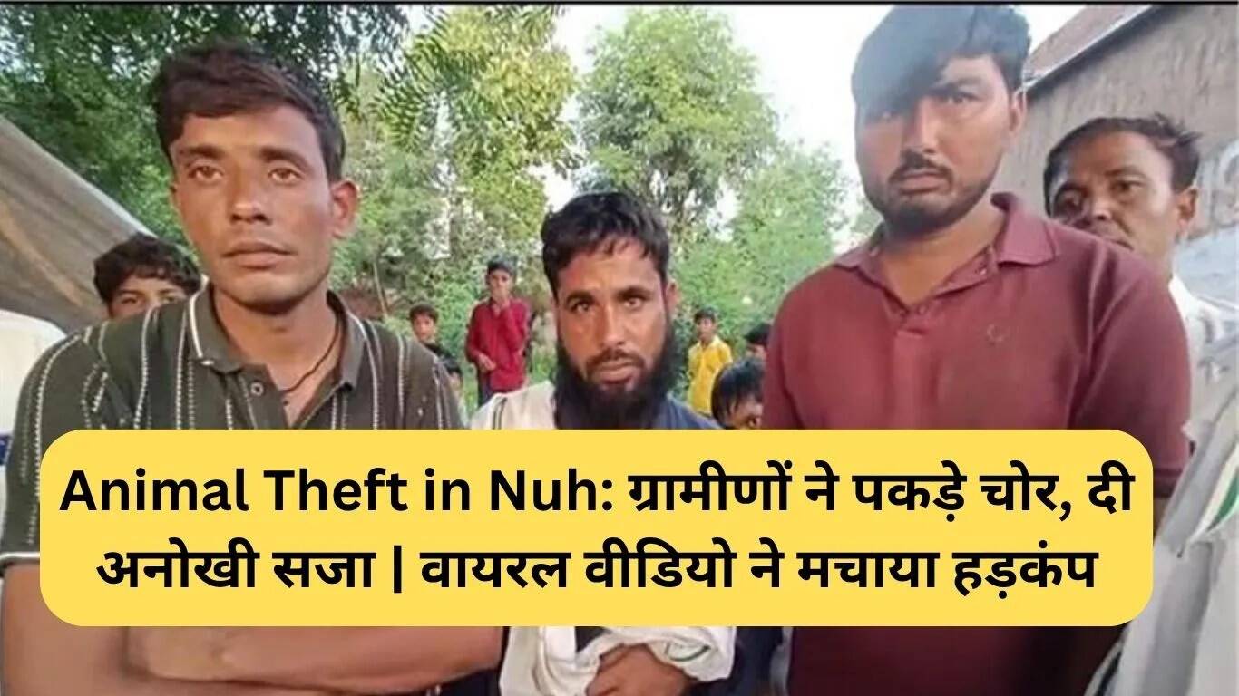 नूंह में पशु चोरी: ग्रामीणों ने चोरों को पकड़ा और अनोखी सजा दी