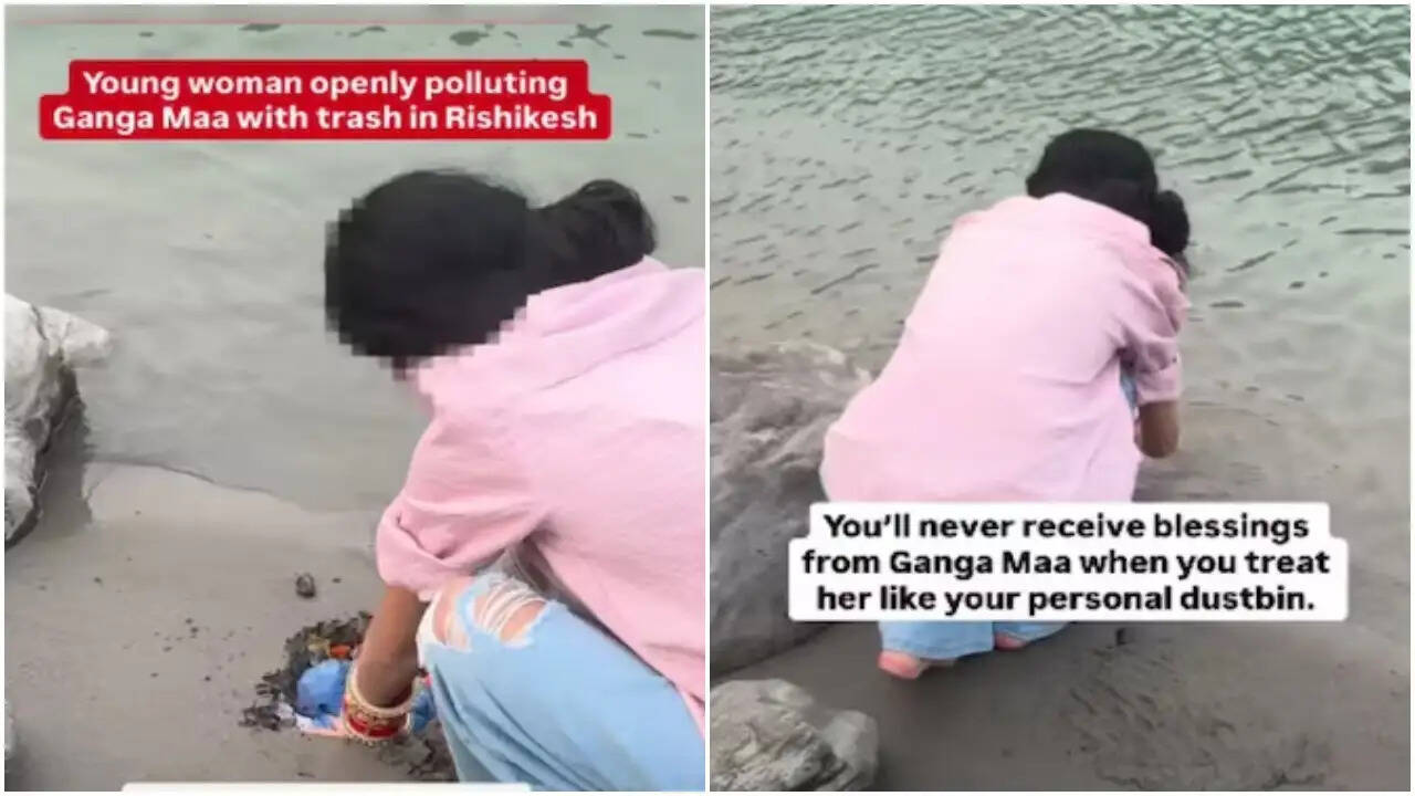 ऋषिकेश में गंगा किनारे पूजा कचरे पर विदेशी पर्यटक का वीडियो वायरल