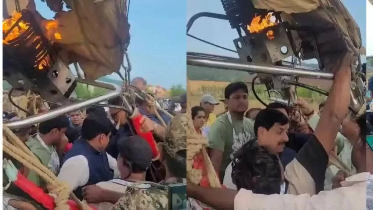 मंदसौर में मुख्यमंत्री के हॉट एयर बैलून में आग लगने की घटना