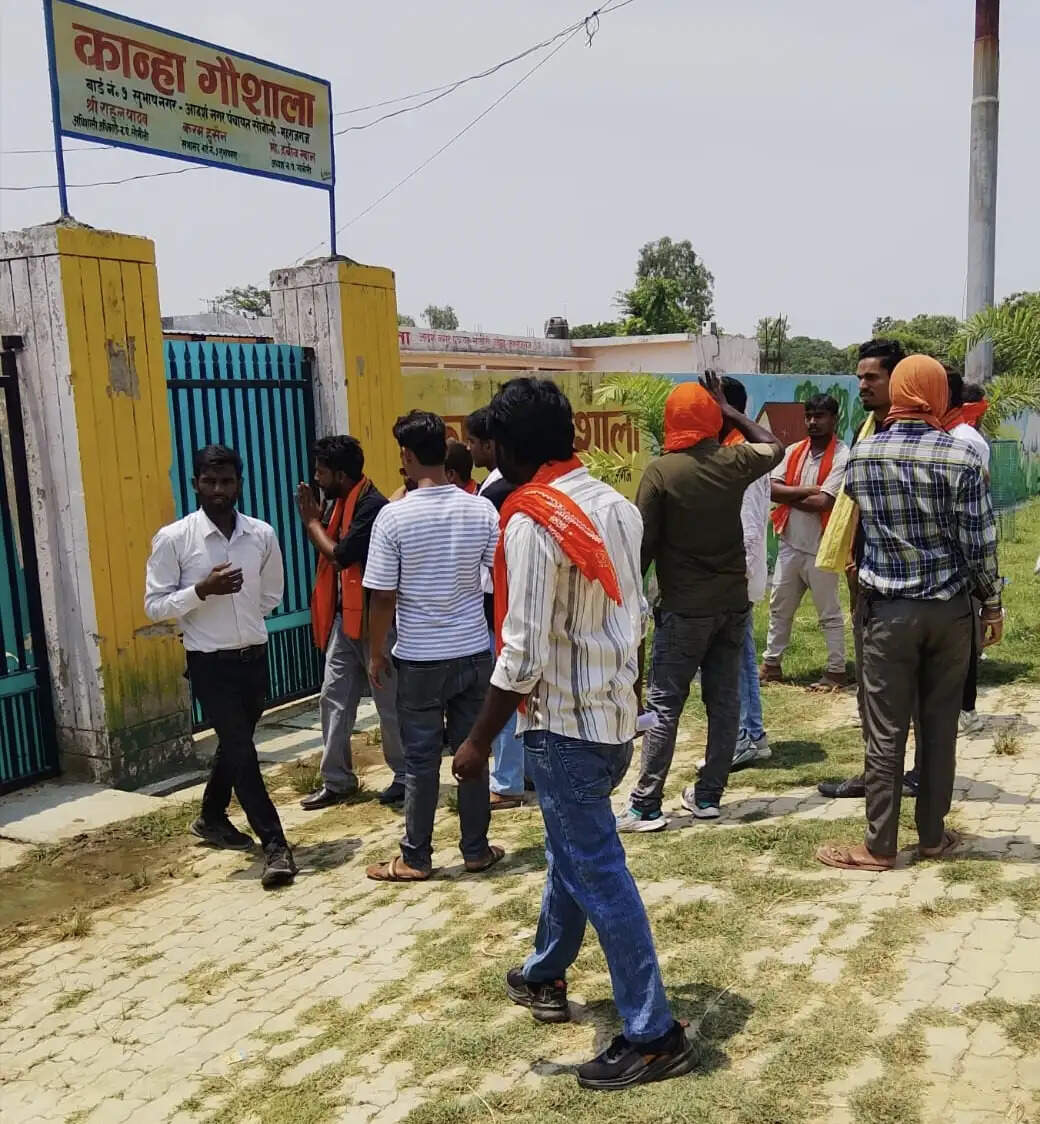 गौशाला में हड्डियों के अवशेष मिलने से मचा हड़कंप, करणी सेना और बजरंग दल का धरना
