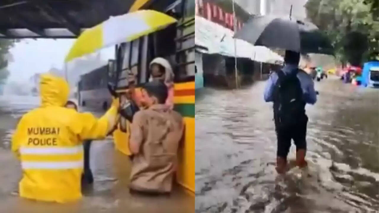 मुंबई में भारी बारिश से जनजीवन प्रभावित, स्कूलों में छुट्टी घोषित