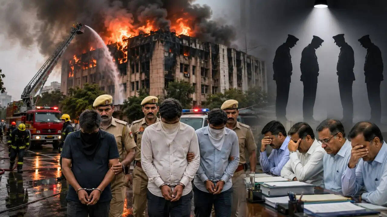 लखनऊ अग्निकांड: प्रशासन ने की सख्त कार्रवाई, चार अधिकारी निलंबित और तीन गिरफ्तार