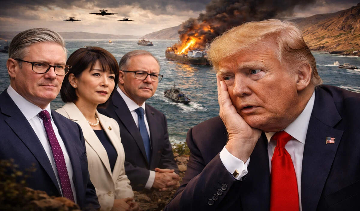 ट्रंप की युद्धपोत भेजने की अपील पर देशों का ठंडा रुख