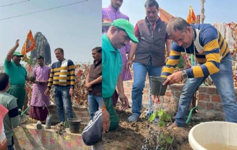 सीहोरः कुबेरेश्वरधाम पर उमड़ा आस्था का सैलाब, नेपाल से आए भक्तों ने लगाया रुद्राक्ष का पौधा
