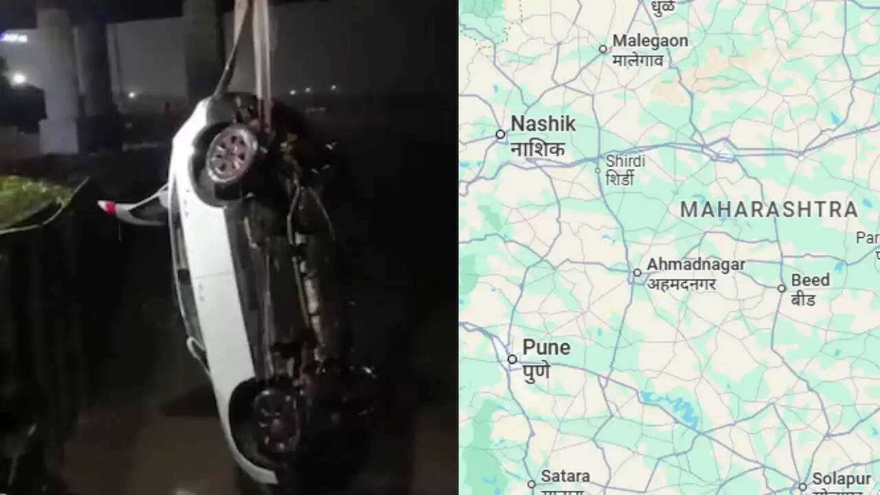 नवी मुंबई में गूगल मैप्स की गलती से महिला की कार खाई में गिरी, जान बचाई गई