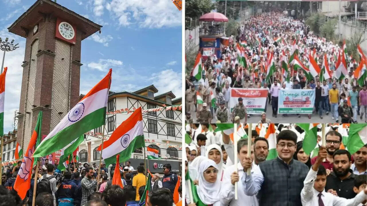 कश्मीर में हर घर तिरंगा अभियान के तहत भव्य रैलियों का आयोजन