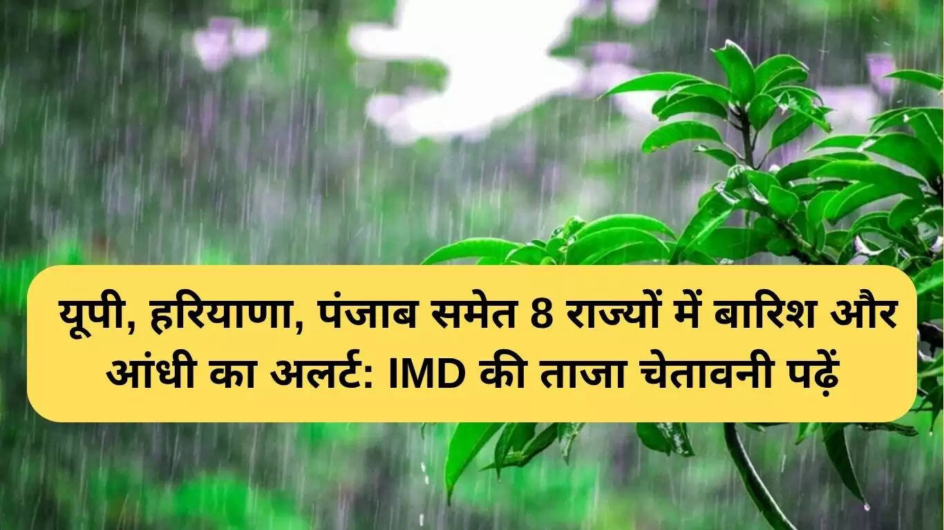 मौसम पूर्वानुमान: यूपी, हरियाणा और पंजाब में बारिश और तूफान की चेतावनी
