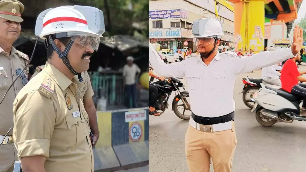 गर्मी से राहत: ट्रैफिक पुलिस के लिए AC हेलमेट का उपयोग
