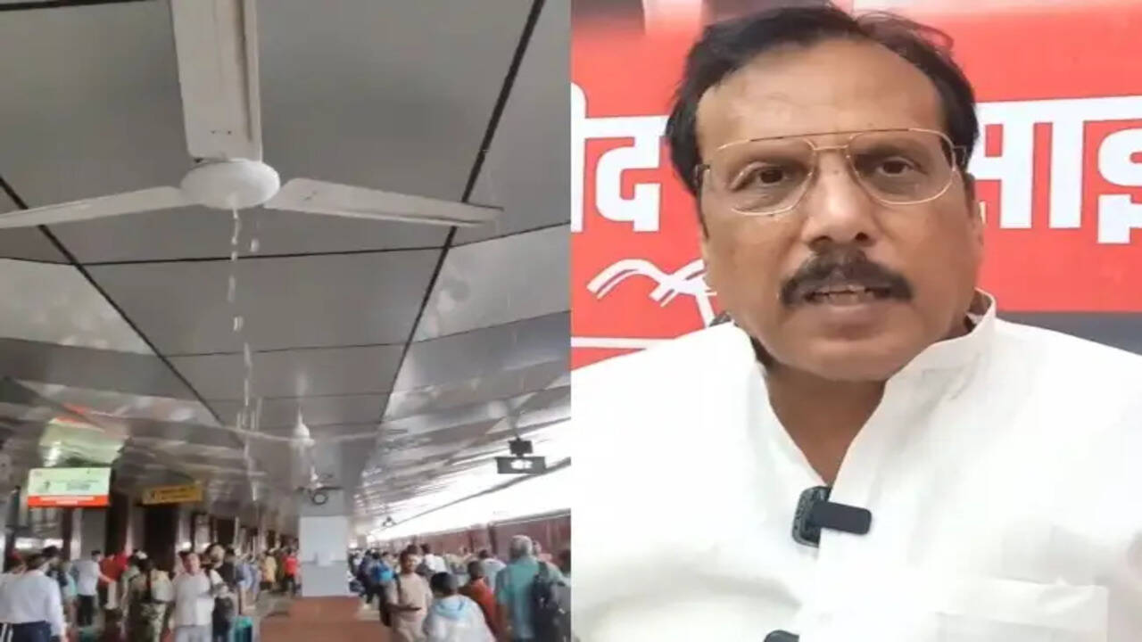 वाराणसी रेलवे स्टेशन पर पानी टपकने का वीडियो हुआ वायरल, सांसद ने उठाए सवाल