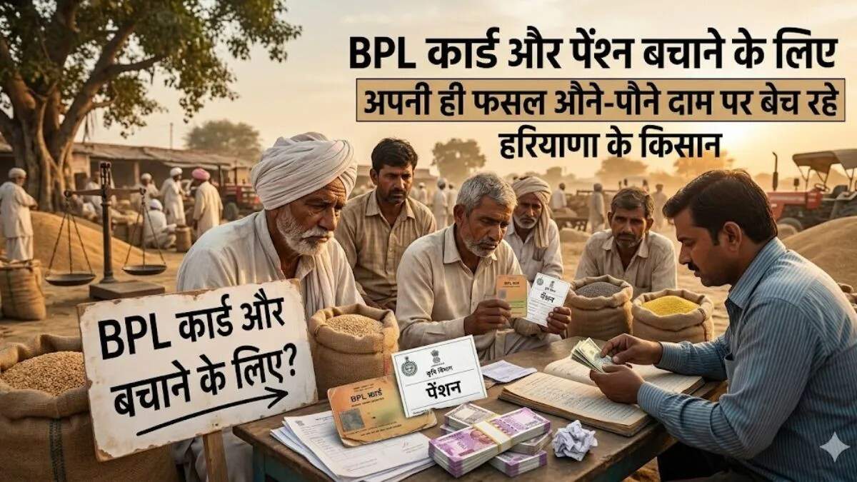 हरियाणा के किसानों की चिंता: पेंशन और फसल की कीमत का संकट