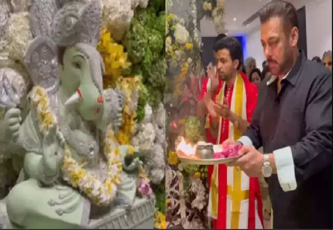सलमान खान ने गणेश चतुर्थी पर परिवार के साथ मनाया भव्य उत्सव