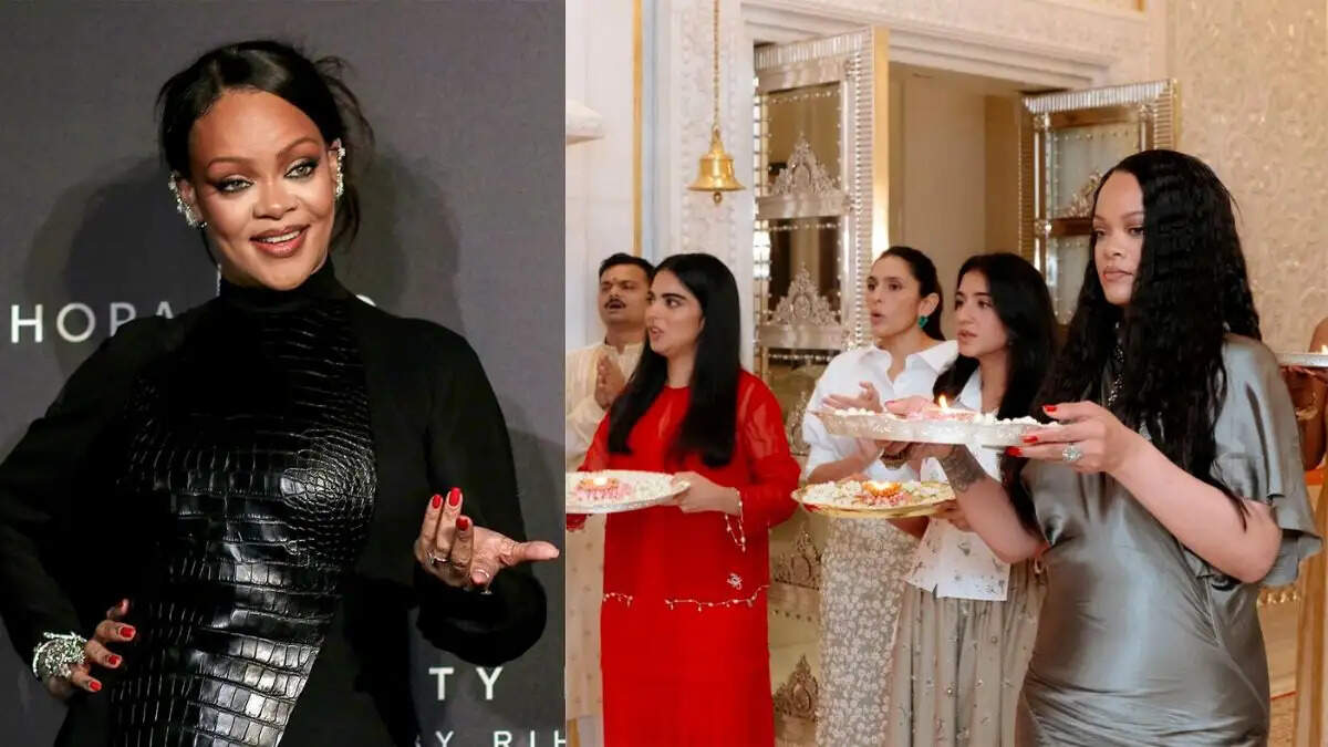 रिहाना का भारतीय अवतार: अंबानी निवास पर पूजा थाल के साथ छाया जादू