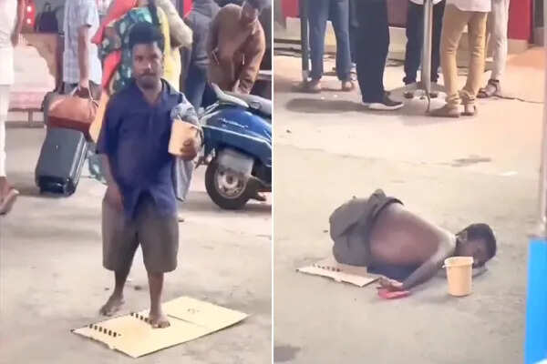 भीख मांगने का अनोखा तरीका: सोशल मीडिया पर वायरल वीडियो
