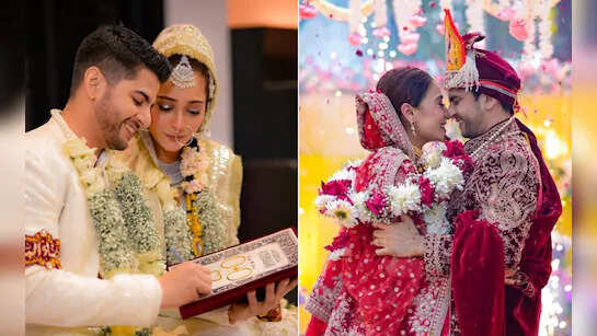 सारा खान ने कृष पाठक से की शादी, सोशल मीडिया पर शेयर की खूबसूरत तस्वीरें