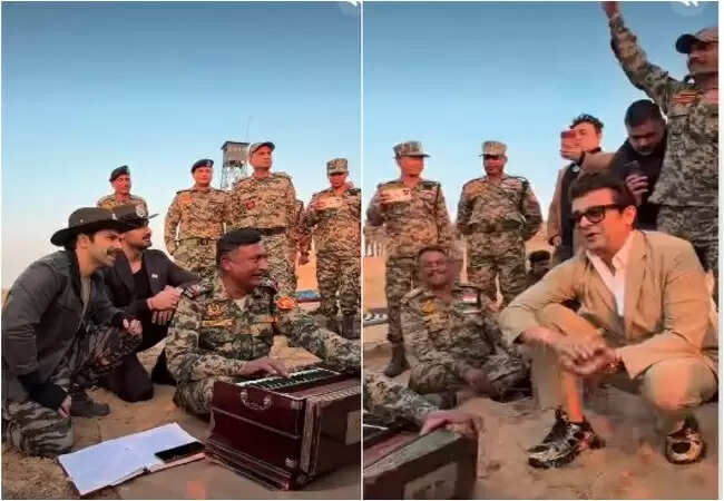 वरुण धवन का बीएसएफ जवानों के साथ 'घर कब आओगे' गाने पर धमाल