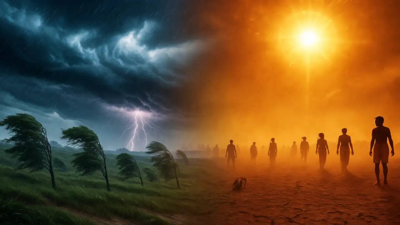 भारत में मौसम की दोहरी स्थिति: गर्मी और बारिश का सामना