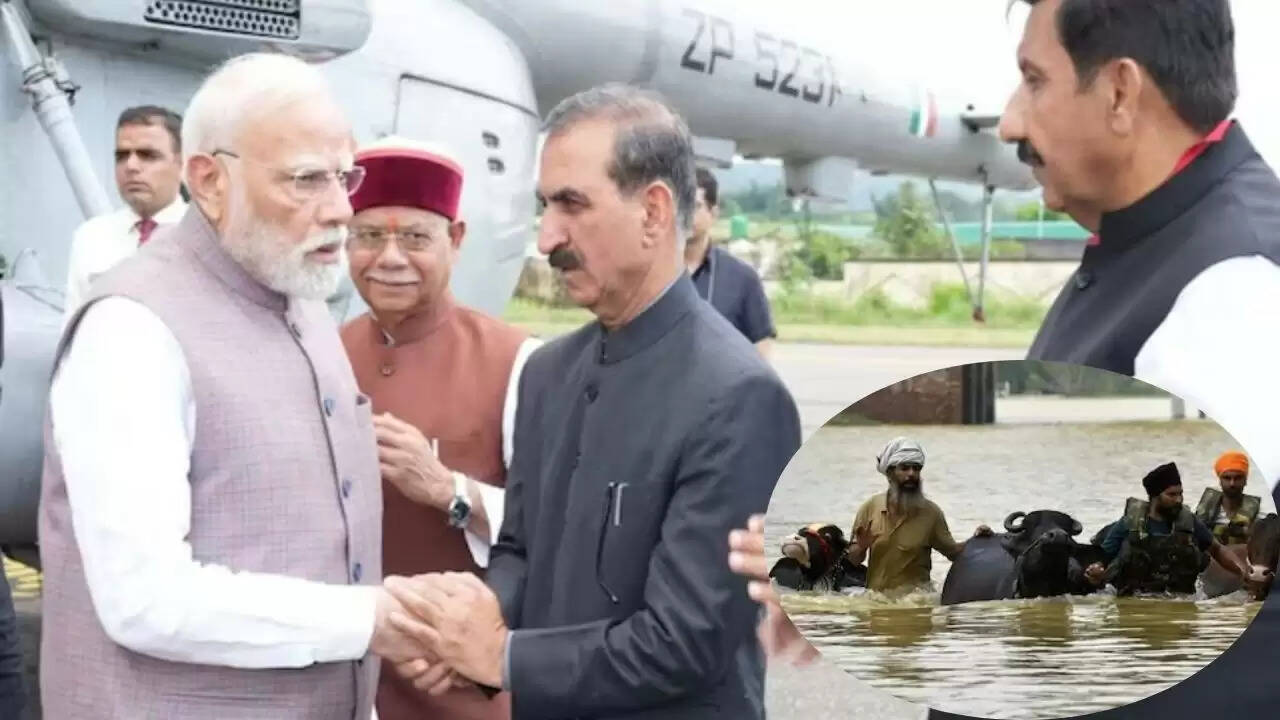प्रधानमंत्री मोदी ने हिमाचल प्रदेश में बाढ़ प्रभावित क्षेत्रों का हवाई सर्वेक्षण किया