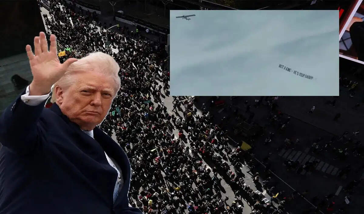 अमेरिका में 'नो किंग्स' विरोध प्रदर्शन के दौरान अनोखी घटना