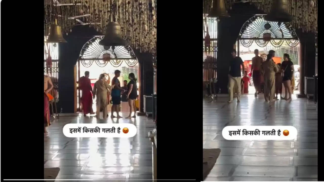 महिला का मंदिर में शॉर्ट्स पहनने पर विवाद: ड्रेस कोड पर गरमाई बहस
