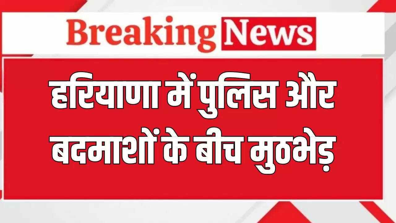हरियाणा में पुलिस और अपराधियों के बीच मुठभेड़, एक बदमाश घायल